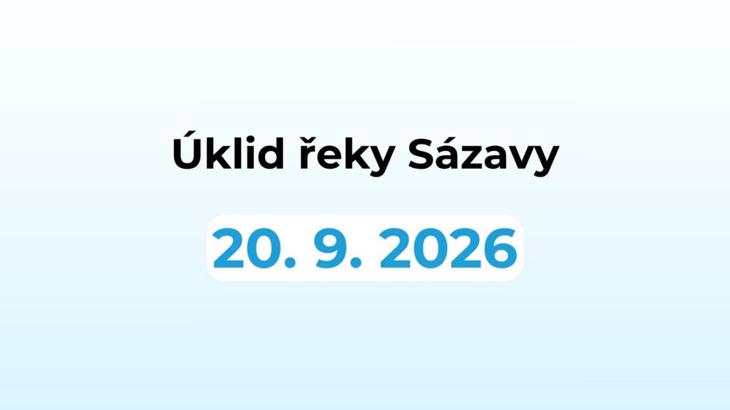 Úklid řeky Sázavy ve Žďáře – neděle 20. 9. od 9:00